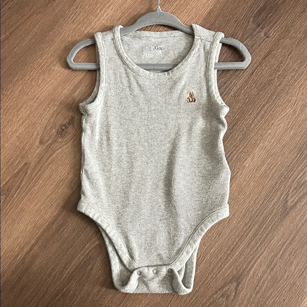 GAP Light Gray Sleeveless Baby Bodysuit